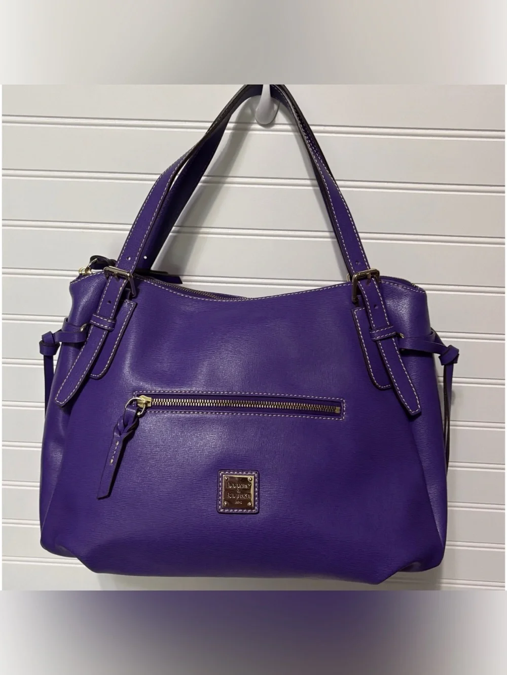 Dooney & Bourke Purple Leather Satchel